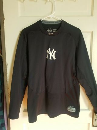 Nike York Yankees Pro Combat Dri - Fit Long Sleeve Shirt Men 