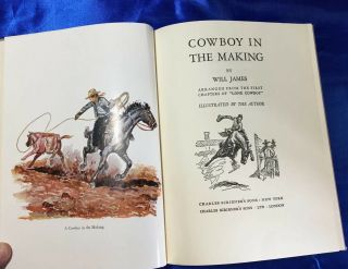 Vintage Montana Cowboy In The Making By Will,  James - Early Scribner 
