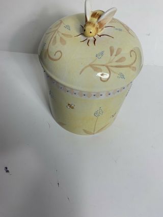 Vintage Buzz Buzz By Deb Mores 1999 Hand Painted Bee Cookie Jar