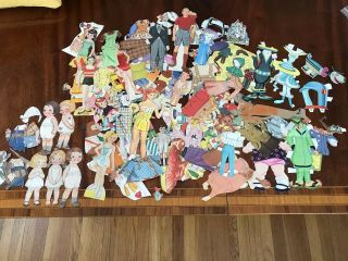 Antique Vintage Paper Doll Cut Outs Campbell Soup Kids Shirley Temple Jetsons