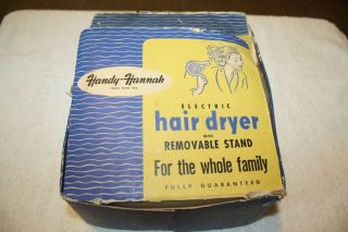 Vintage Handy Hannah Hair Dryer Blue With Box
