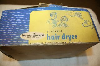 VINTAGE HANDY HANNAH HAIR DRYER BLUE WITH BOX 2