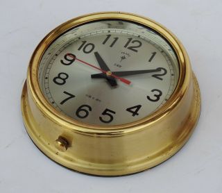 Vintage Maritime Slave Brass Clock Nautical Ship Polaris Quartz Clocks