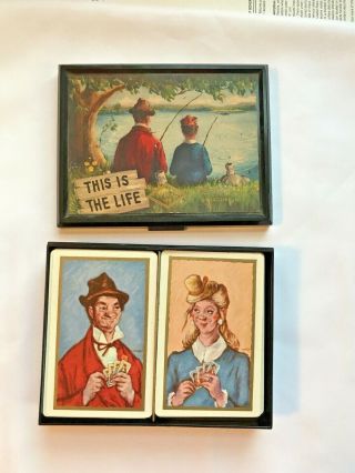 Vintage Brown And Bigelow Playing Cards Advertising Higbee Rubber Co Syracuse NY 2