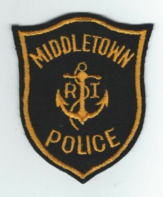 Vintage Middletown,  Rhode Island Police (embroidered On Wool/felt) Patch