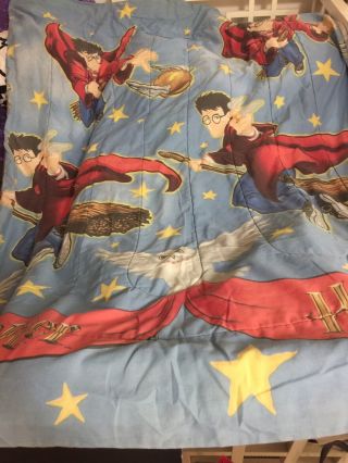 Vintage Harry Potter Reversible Comforter Blanket Twin Size Rare
