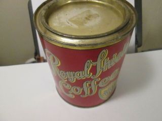 Vintage Royal Shield Coffee Tin / Can