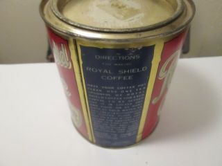 Vintage Royal Shield Coffee Tin / Can 2