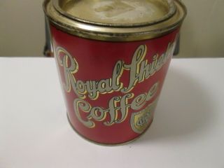 Vintage Royal Shield Coffee Tin / Can 3