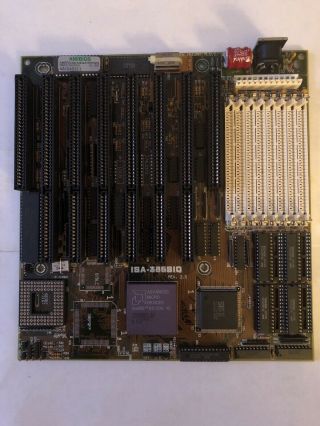 Vintage 386 / 486 At Isa Motherboard Advanced Micro Devices Am386 Dx/dxl - 40