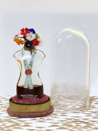 Vintage Schiaparelli Shocking - 3/4 Oz - Glass Flowers - Torso Bottle