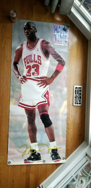 2 Huge Michael Jordan Door Posters Chicago Bulls Nba Basketball 1991 1993