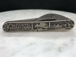 Rare Antique Kuntz Brewing Co.  Pocket Knife & Tool Pre Prohibition Waterloo
