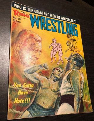 1968 The Ring Sexy Wrestling May Jack Curley Bruno Sammartino Von Erich Hof