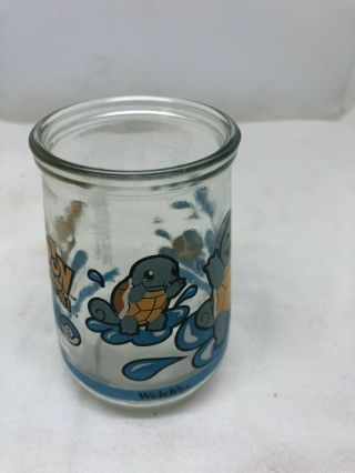1999 POKEMON Welch ' s Jelly Jar Juice Glass 7 SQUIRTLE Nintendo Vintage 90s 2