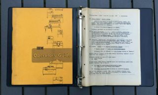 Vintage Ibm Operators Guide Lecture Early Computer Data Processing Type 704 1955