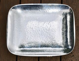 Vintage Wmf Silver Plate Footed Tray / Dish - Hammered - 29.  4cm X 23.  6cm