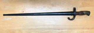 Antique French Model 1874 Gras Rifle Bayonet St.  Etienne W Scabbard Wwi Classic
