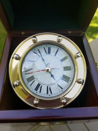 Vintage Authentic Models Ships Maritime Navigation Deck Chronometer Clock Case