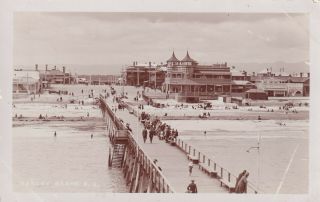 Vintage Postcard Walker Real Photo Glenelg Beach South Australia 1900srppc