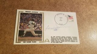 1980 Reggie Jackson 400 Home Runs Cover Signed Signature