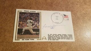1980 Reggie Jackson 400 Home Runs Cover Signed Signature 2
