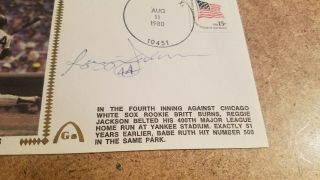 1980 Reggie Jackson 400 Home Runs Cover Signed Signature 3