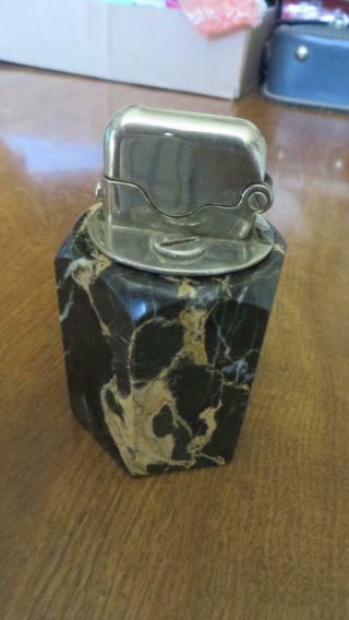 Vintage Thorens Single Claw Table Lighter - Marble Base -