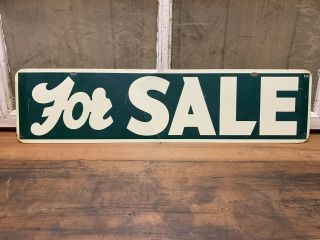 Vintage Old Double Sided Sign Painted Metal Realtor Farm House Decor