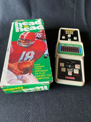 Vintage Coleco Head To Head Football Electronic Hand Held Game