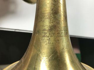 Antique Brass Trumpet DAMAGE repair PARTS barn find Olds ambassador Fullerton CA 3