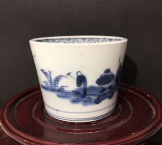 Blue And White Qing Dynasty Chinese Antique Porcelain Tea Cup