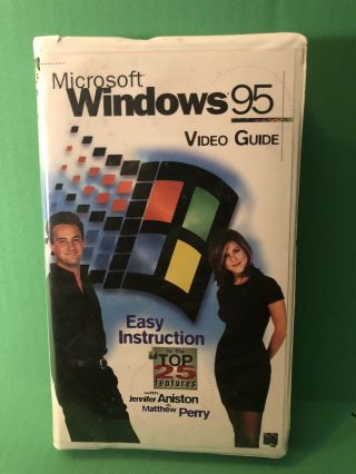 Vtg Microsoft Windows 95 Video Guide Vhs Friends Jennifer Aniston Matthew Perry