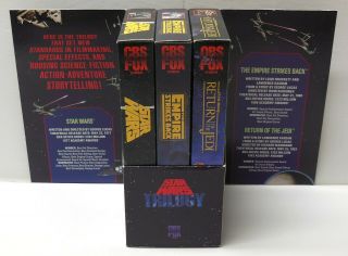 VTG 1990 Star Wars VHS Trilogy Box Set CBS FOX Red Label VG FAST 2