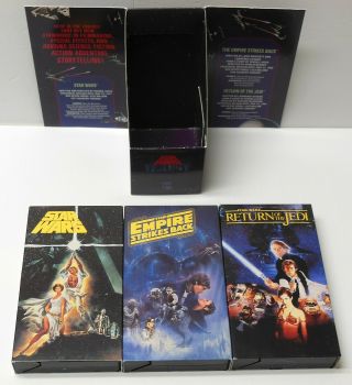 VTG 1990 Star Wars VHS Trilogy Box Set CBS FOX Red Label VG FAST 3
