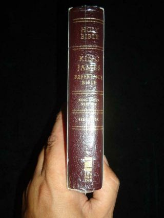 King James Compact Edition Reference Bible Burgundy Leather Kjv & Shrinkwrap