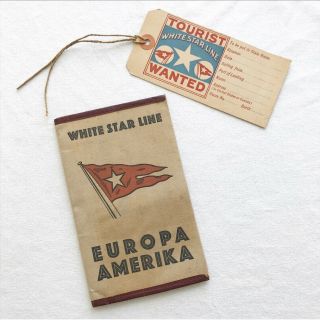 Cunard R.  M.  S.  Majestic Ticket Wallet And Baggage Tag