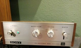 Vintage Sony Sq Decoder 1000 Solid State Sqd - 1000
