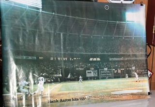 1974 Sports Illustrated Hank Aaron 715th Home Run Picture Poster