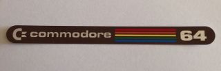 Commodore 64 Badge Label Nameplate Logo C64