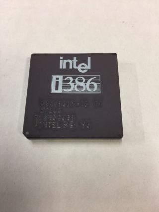 (1) Intel I386 Cpu A80386dx - 16 Sx236 Vintage 1985