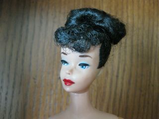 Vintage Barbie 5 Brunette Ponytail (up Hairdo) Very Pretty