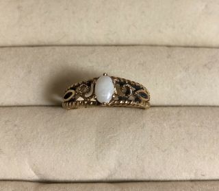 Vintage 10k Gold Opal Ring Size 7