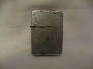 Vintage Zippo Lighter 1938 - 39 Corner Slashes Orig Insert Pat 2032695