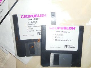 vtg software GEOPublish IBM Graphic operating system 5.  25 Floppy Disk 3