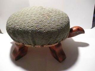 Vintage Magda Wood Turtle Foot Stool 2