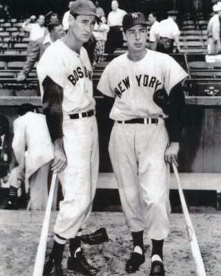 Ted Williams Red Sox And Joe Dimaggio Yankees 8x10 Photo 1949 All Star Game