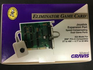 Advanced Gravis Eliminator Game Card Isa - Joystick Dual Port - Speed Compensating