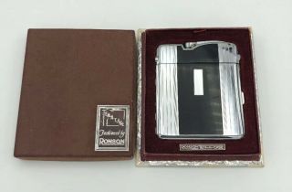 Ronson Ten - A - Case Lighter With Case Vintage Collectible Wow