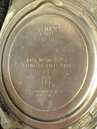Men ' s Vintage Timex Digital LCD Silver Tone Watch Battery 3